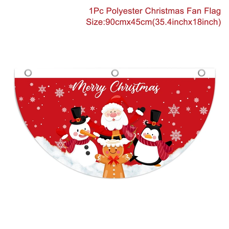 Christmas Snowman Flag Banner Merry Christmas Decorations For Home 2023 Xmas Party Ornament Navidad Natal Gifts New Year 2023