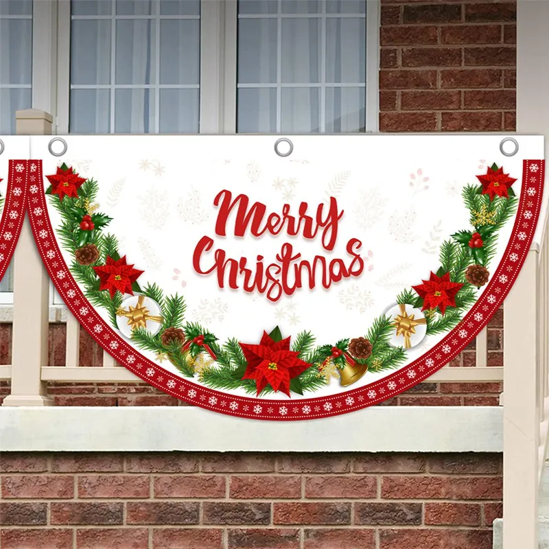 Christmas Snowman Flag Banner Merry Christmas Decorations For Home 2023 Xmas Party Ornament Navidad Natal Gifts New Year 2023