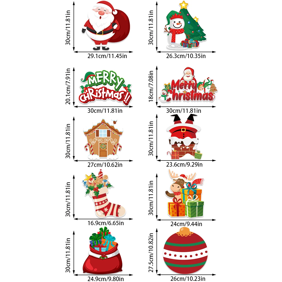 Merry Christmas Door Hanging Banner Santa Claus Snowman Elk Couplet Navidad Party Door Decorations Xmas Home Ornaments Noel 2023