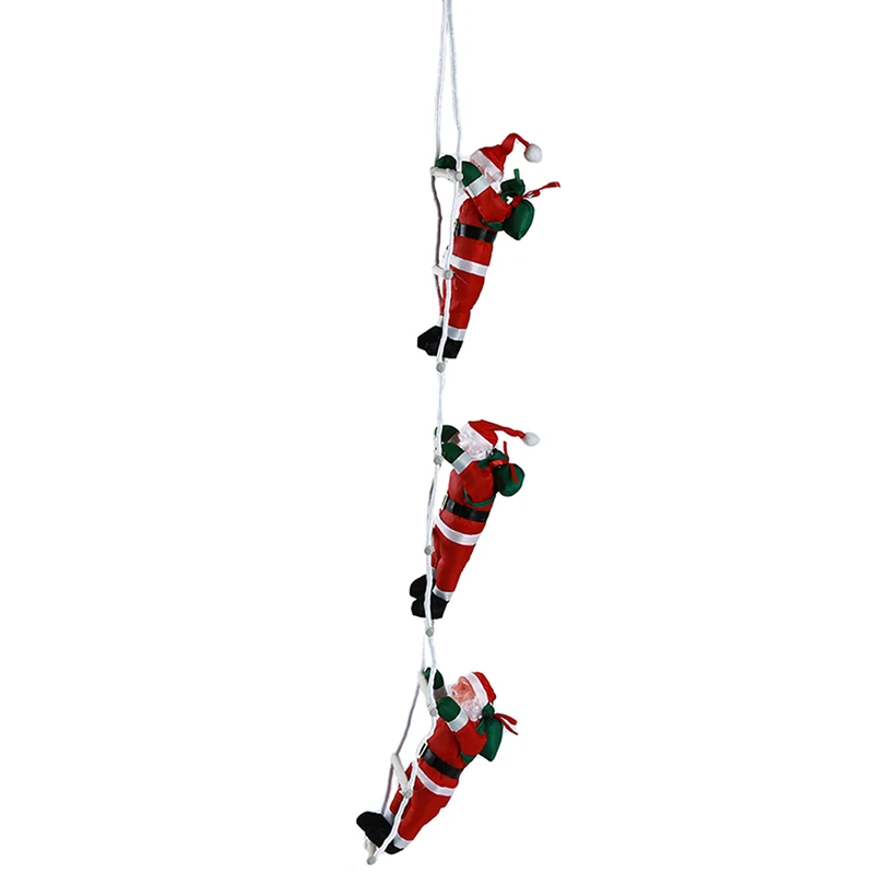 Santa Claus Climbing Ladder Ornaments Xmas Tree Santa Claus Climbing Ladder Rope Hanging Pendant 2023 Merry Christmas Decoration