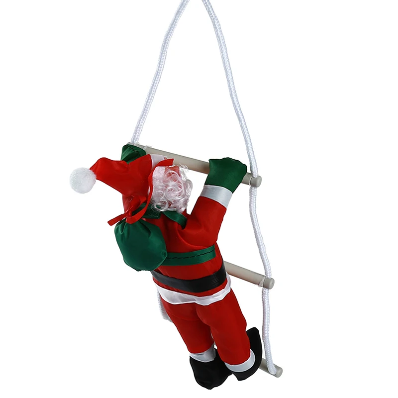 Santa Claus Climbing Ladder Ornaments Xmas Tree Santa Claus Climbing Ladder Rope Hanging Pendant 2023 Merry Christmas Decoration