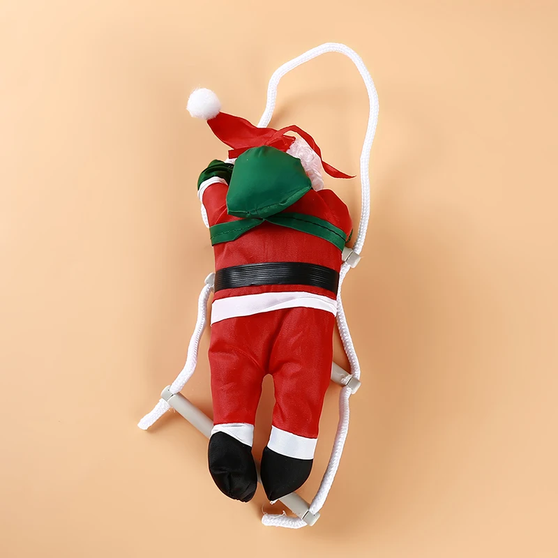 Santa Claus Climbing Ladder Ornaments Xmas Tree Santa Claus Climbing Ladder Rope Hanging Pendant 2023 Merry Christmas Decoration