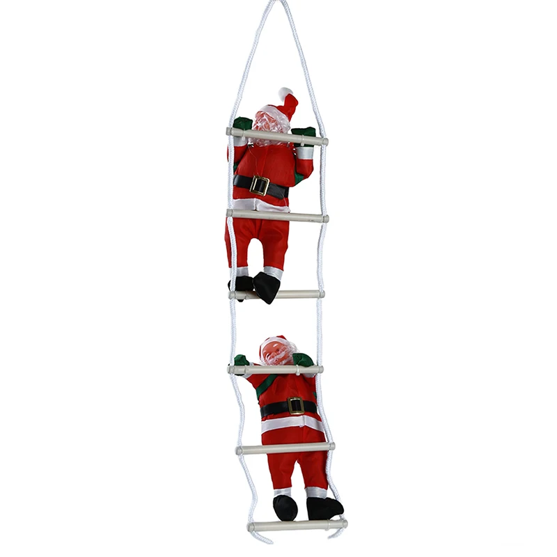 Santa Claus Climbing Ladder Ornaments Xmas Tree Santa Claus Climbing Ladder Rope Hanging Pendant 2023 Merry Christmas Decoration