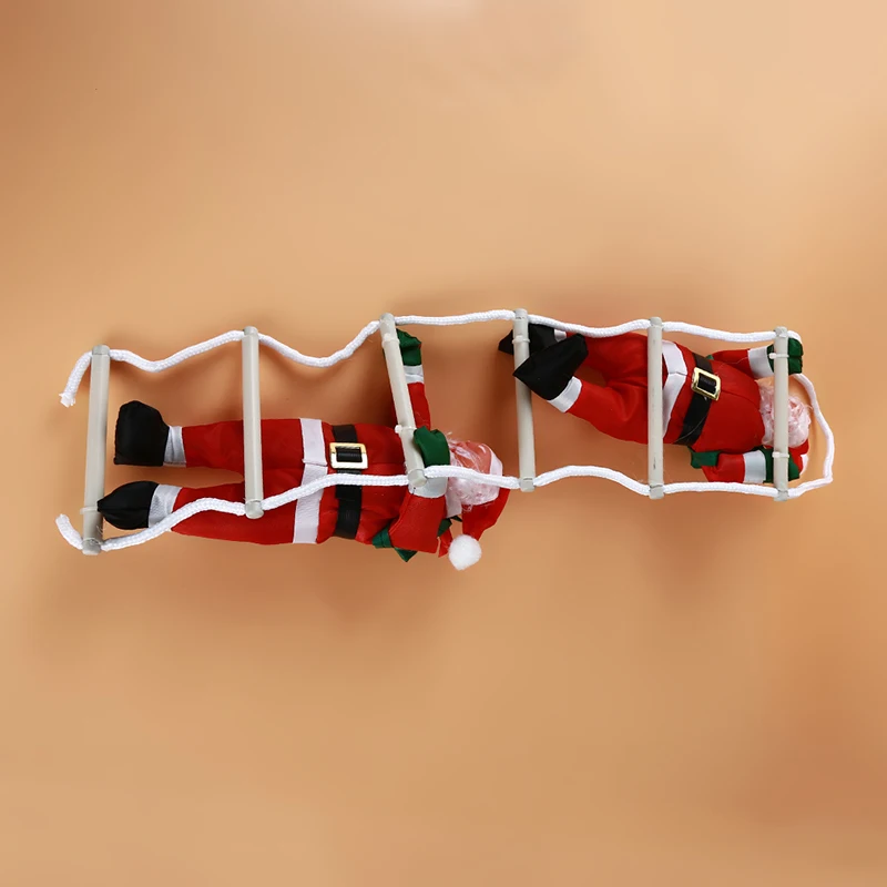 Santa Claus Climbing Ladder Ornaments Xmas Tree Santa Claus Climbing Ladder Rope Hanging Pendant 2023 Merry Christmas Decoration