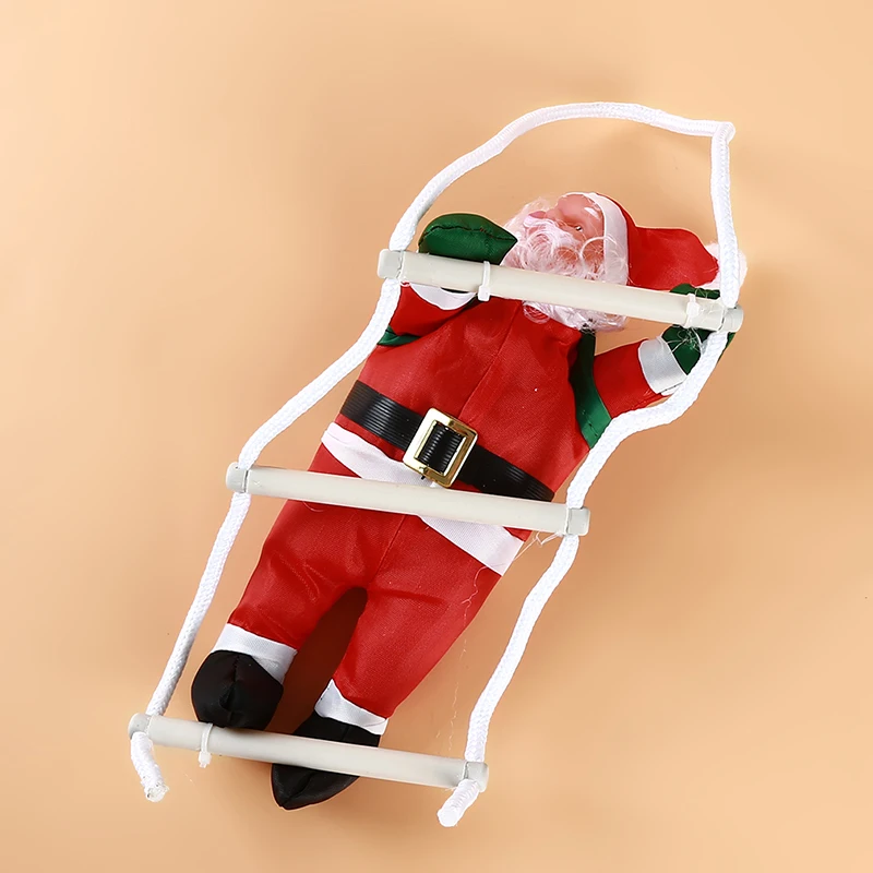 Santa Claus Climbing Ladder Ornaments Xmas Tree Santa Claus Climbing Ladder Rope Hanging Pendant 2023 Merry Christmas Decoration