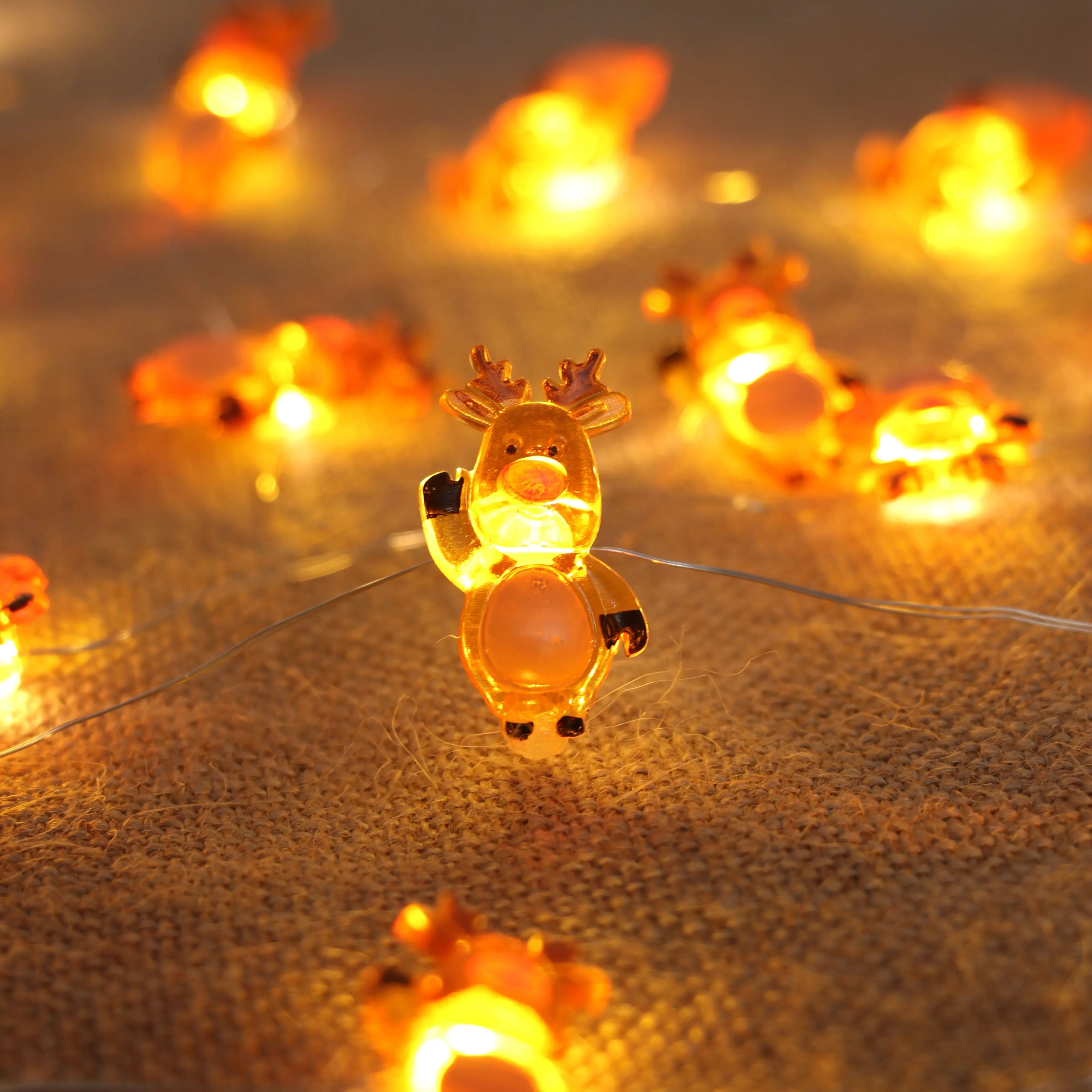 Christmas Tree String Lights Santa Claus Snowman Elk Garland 2023 Christmas Decorations for Home Xmas Ornaments Navidad New Year