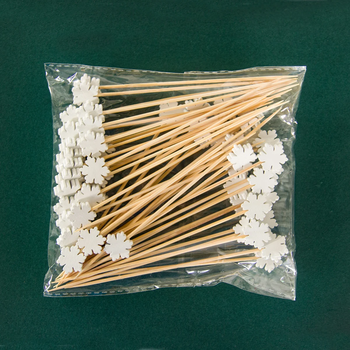 50/100pcs Christmas Fruit Food Sticks Santa Claus Snowflake Snowman Cocktail Toothpick Cupcake Topper Christmas Party Decoration