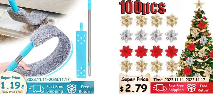 Valentines Day Flowers Glitter Artificial Poinsettia Floral Xmas Tree Ornaments DIY Garlands Home Wedding Party Decorations Gift