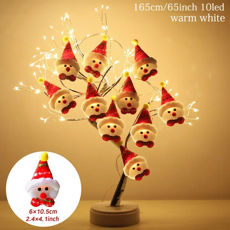 Snowman Christmas LED Garland String Light Merry Christmas Decorations For Home 2024 Cristmas Tree Ornament Xmas Navidad Gifts