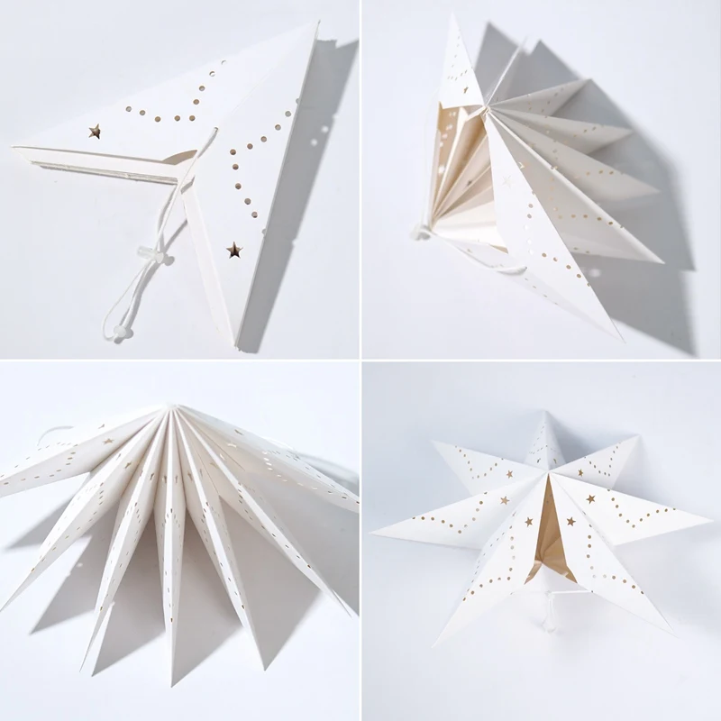 Christmas Hollow Out Star Hanging Pendant Merry Christmas Decorations for Home 2023 Xams Ornaments Navidad Noel New Year 2024
