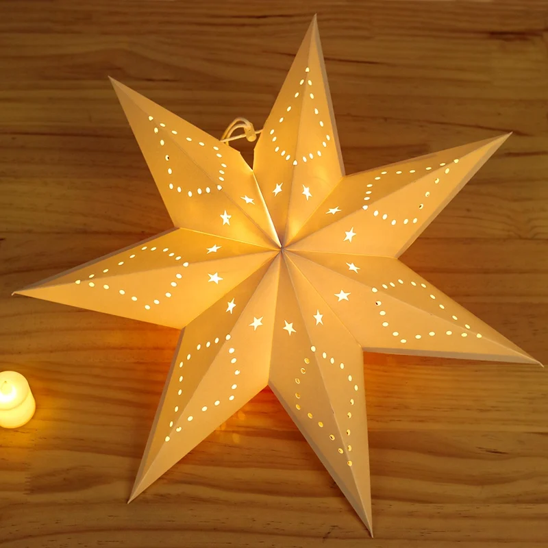 Christmas Hollow Out Star Hanging Pendant Merry Christmas Decorations for Home 2023 Xams Ornaments Navidad Noel New Year 2024