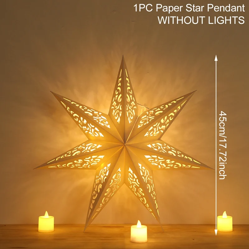 Christmas Hollow Out Star Hanging Pendant Merry Christmas Decorations for Home 2023 Xams Ornaments Navidad Noel New Year 2024