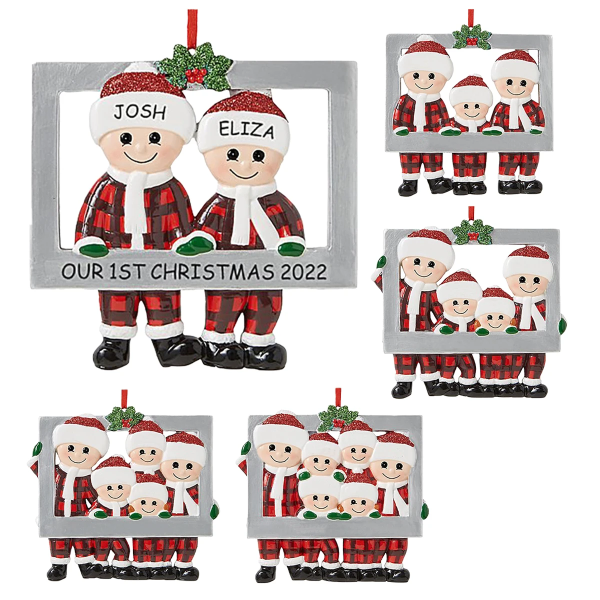 DIY Christmas Family Pendant Merry Christmas Decorations for Home Navidad 2023 Christmas Tree Hanging Ornament New Year 2024
