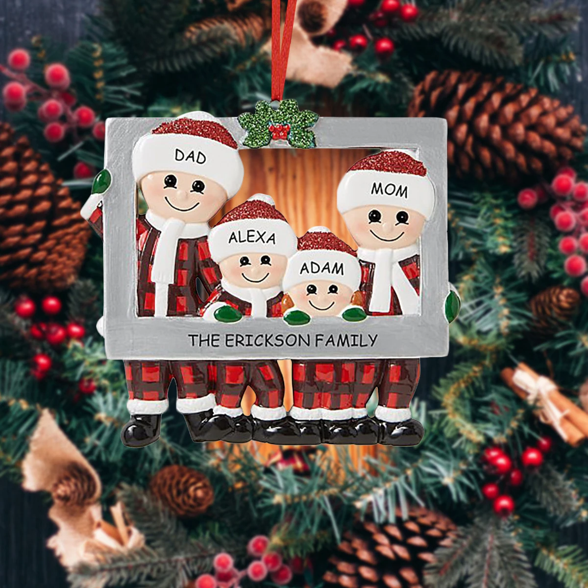 DIY Christmas Family Pendant Merry Christmas Decorations for Home Navidad 2023 Christmas Tree Hanging Ornament New Year 2024