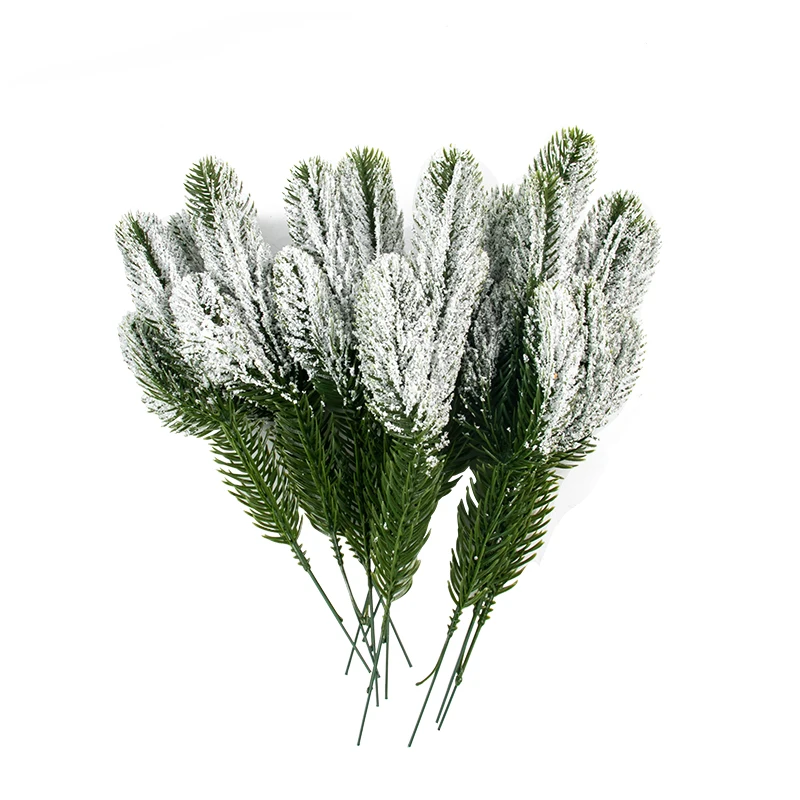 10/20pcs Artificial Pine Branches Green Leaves Needle Fake Greenery Pine for DIY Garland Wreath Christmas Embellishing Noel 2023