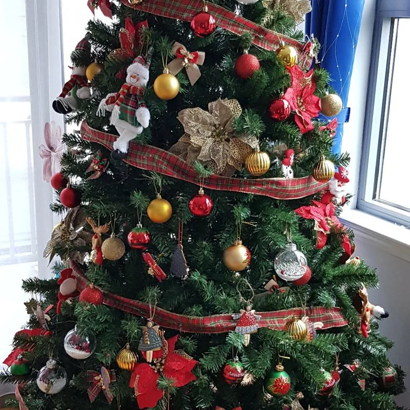 5x600cm/roll Christmas Plaid Imitation Hemp Ribbon Snowflake Burlap Ribbon for Christmas Wrapping Xmas Tree Wreath Ribbons Decor