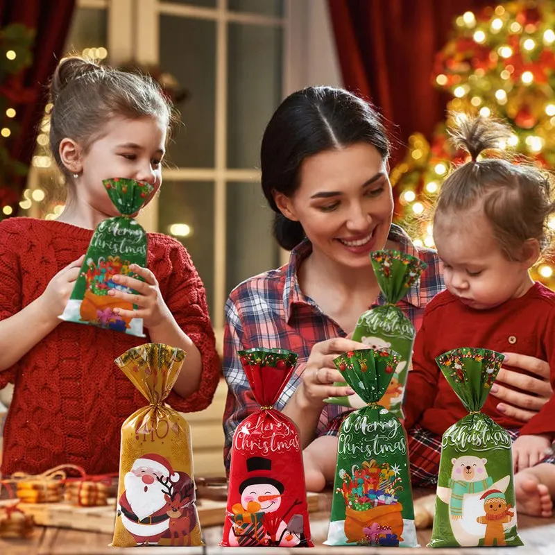50Pcs/set Christmas Fruit Sticks Disposable Bamboo Sticks Snowflake Christmas Tree Elk Santa Claus Snowman Sticks Xmas Ornaments