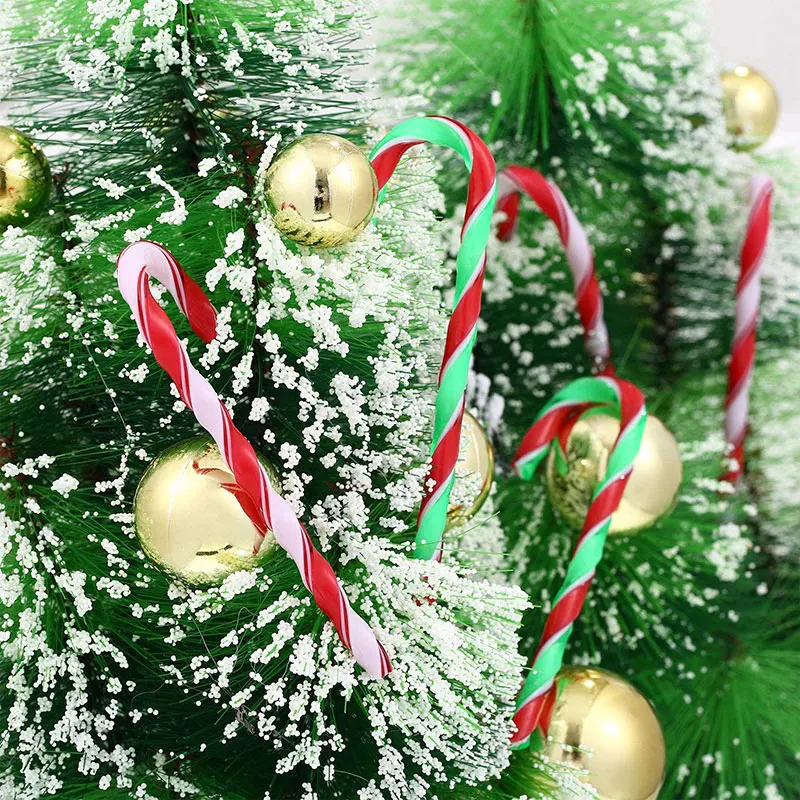 10/20pcs Christmas Acrylic Candy Canes Xmas Tree Hanging Ornaments New Year Party Home Decorations Kids Gift Navidad Natal