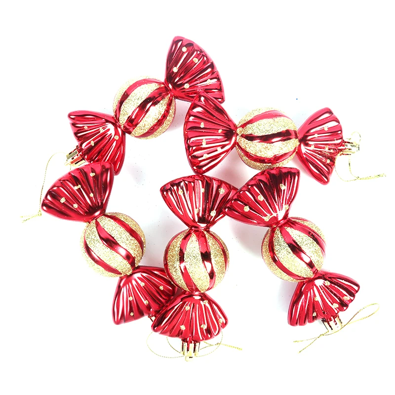 Christmas Candy Canes Snowflake Xmas Tree Hanging Crutch Pendant 2024 New Year Christmas Party Home Decoration Ornaments gifts
