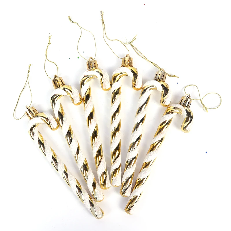 Christmas Candy Canes Snowflake Xmas Tree Hanging Crutch Pendant 2024 New Year Christmas Party Home Decoration Ornaments gifts
