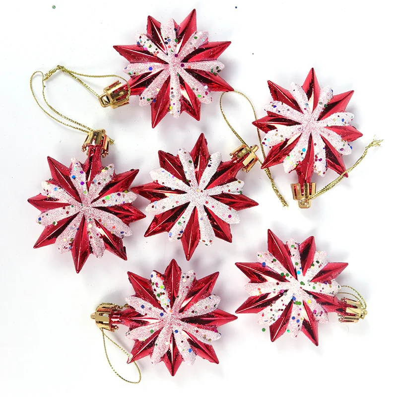 Christmas Candy Canes Snowflake Xmas Tree Hanging Crutch Pendant 2024 New Year Christmas Party Home Decoration Ornaments gifts