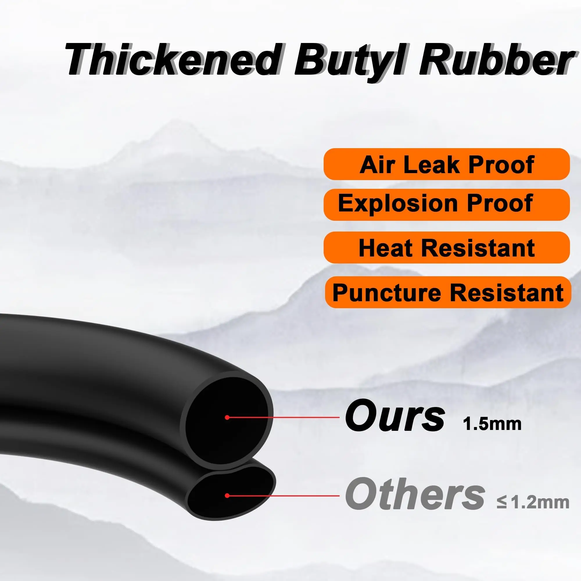 13x5.00-6 Tire and Inner Tube Set with Straight Valve Stem for Razor Dirt Quad Electric Scooter Parts Accessories 13*5.00-6