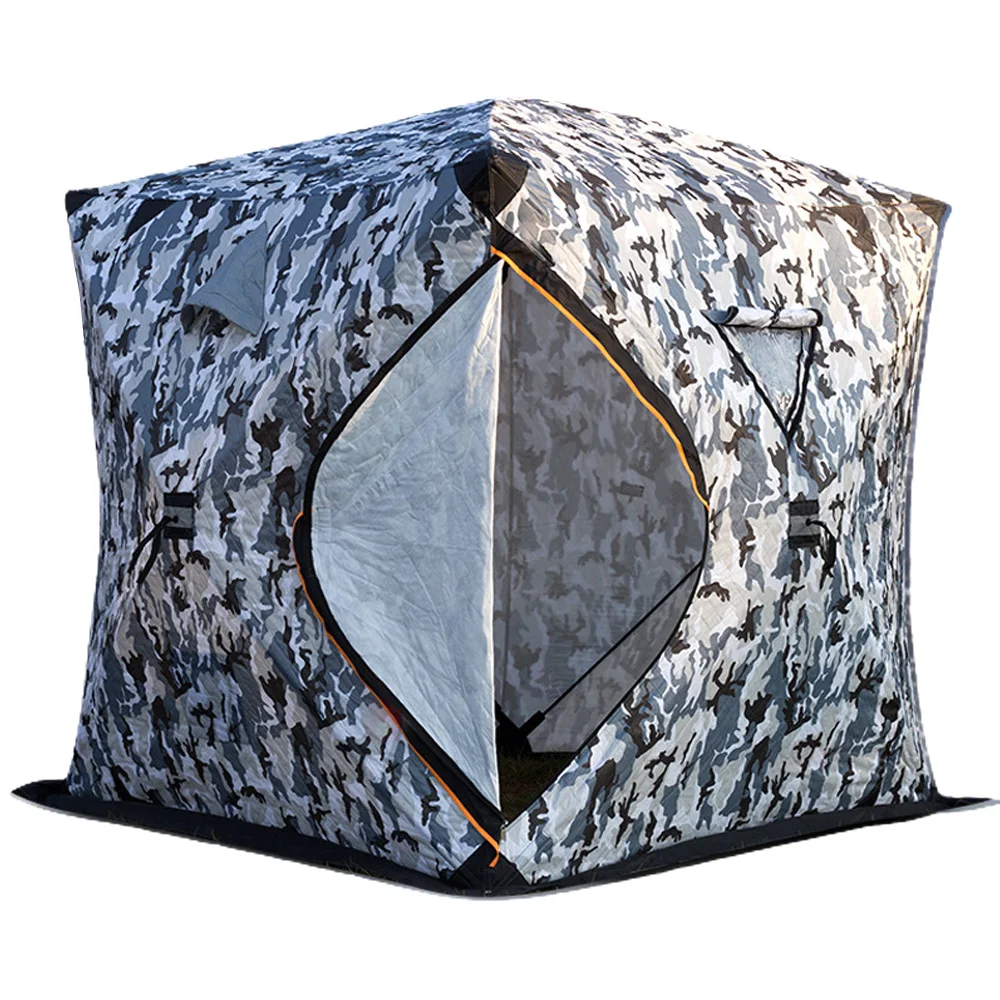 Easy Set-up Winter Fishing Tent Ice Fishing Tent Portable Ice Fishing Shelter Waterproof & Windproof Winter Fishing Equipment