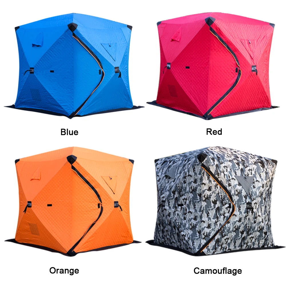 Easy Set-up Winter Fishing Tent Ice Fishing Tent Portable Ice Fishing Shelter Waterproof & Windproof Winter Fishing Equipment