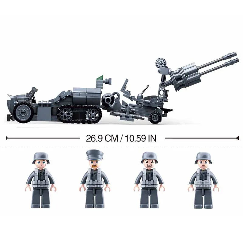 SLUBAN US Military Higgins Landing Craft Warship Building Blocks Navy Weapons Boat Moc Bricks Classic Aircraft Tanks Model Toys