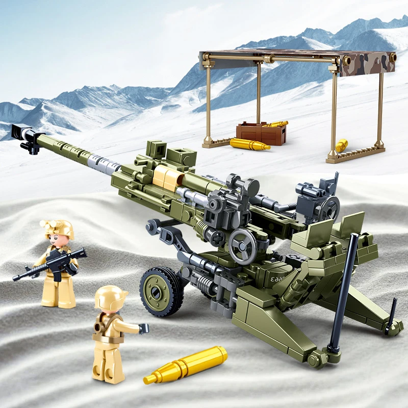 SLUBAN US Military Higgins Landing Craft Warship Building Blocks Navy Weapons Boat Moc Bricks Classic Aircraft Tanks Model Toys