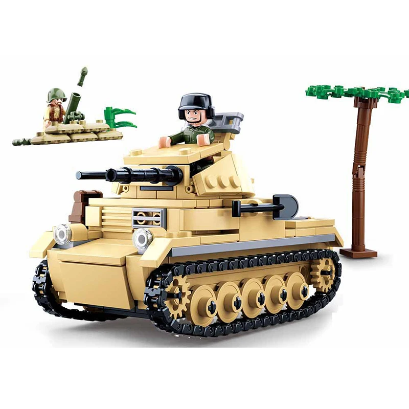 SLUBAN US Military Higgins Landing Craft Warship Building Blocks Navy Weapons Boat Moc Bricks Classic Aircraft Tanks Model Toys