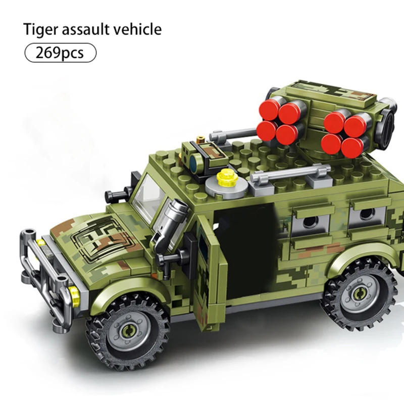 SLUBAN US Military Higgins Landing Craft Warship Building Blocks Navy Weapons Boat Moc Bricks Classic Aircraft Tanks Model Toys