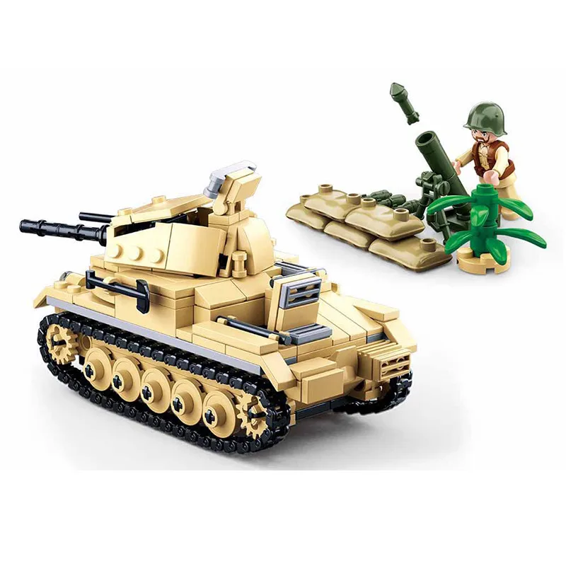 SLUBAN US Military Higgins Landing Craft Warship Building Blocks Navy Weapons Boat Moc Bricks Classic Aircraft Tanks Model Toys