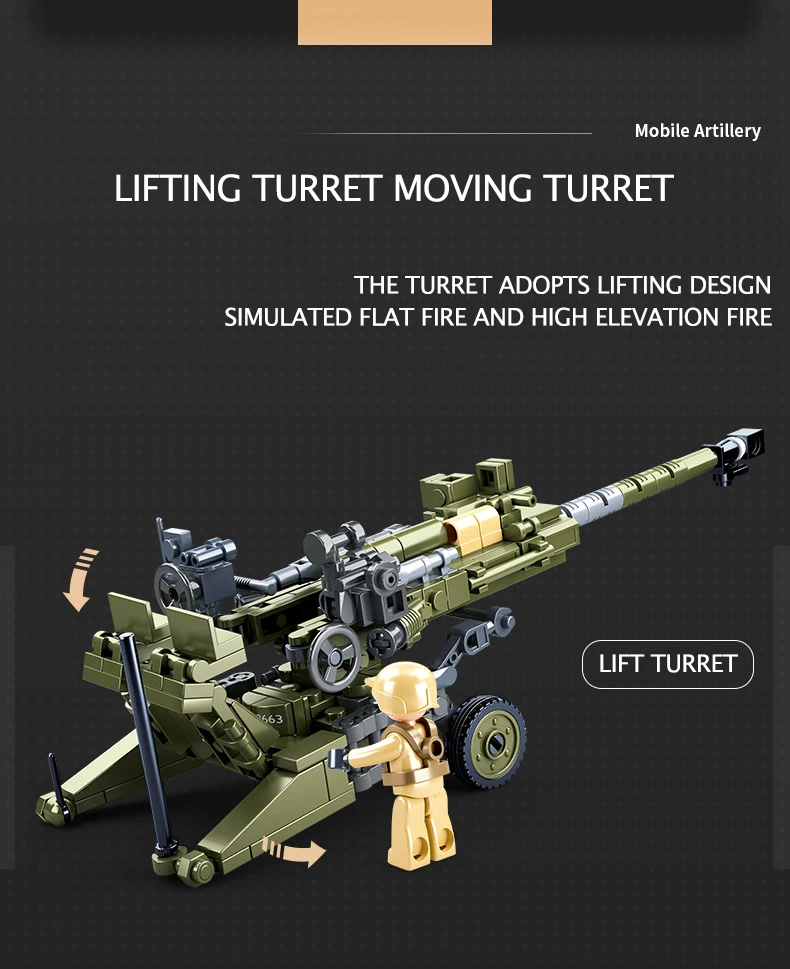SLUBAN US Military Higgins Landing Craft Warship Building Blocks Navy Weapons Boat Moc Bricks Classic Aircraft Tanks Model Toys