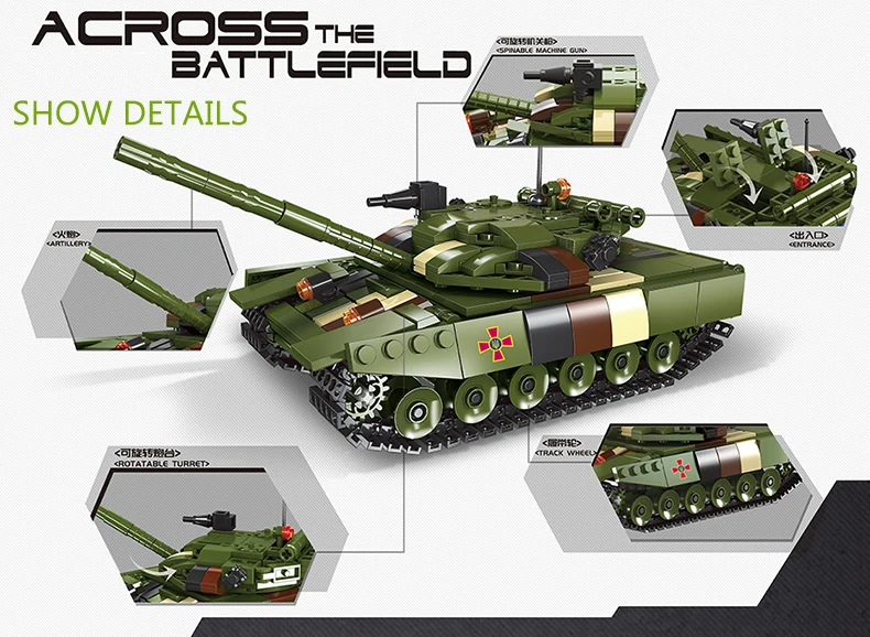 SLUBAN US Military Higgins Landing Craft Warship Building Blocks Navy Weapons Boat Moc Bricks Classic Aircraft Tanks Model Toys