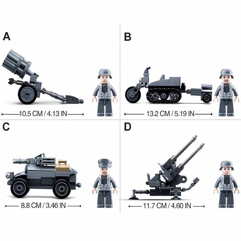 SLUBAN US Military Higgins Landing Craft Warship Building Blocks Navy Weapons Boat Moc Bricks Classic Aircraft Tanks Model Toys