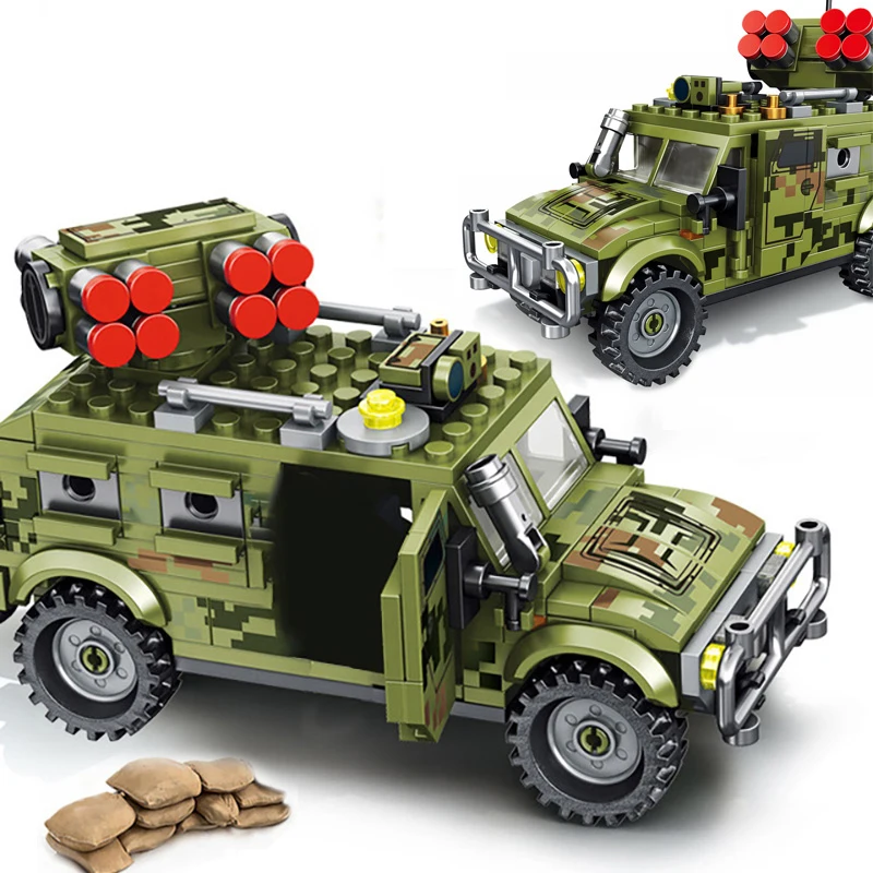 SLUBAN US Military Higgins Landing Craft Warship Building Blocks Navy Weapons Boat Moc Bricks Classic Aircraft Tanks Model Toys