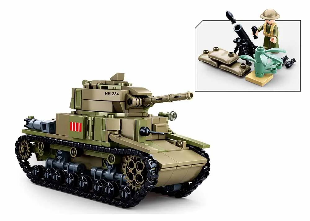 SLUBAN US Military Higgins Landing Craft Warship Building Blocks Navy Weapons Boat Moc Bricks Classic Aircraft Tanks Model Toys