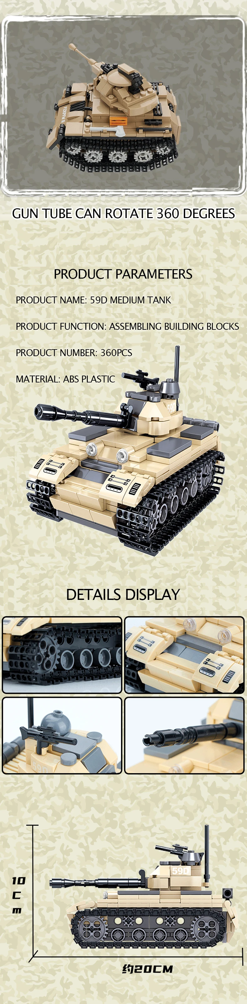 SLUBAN US Military Higgins Landing Craft Warship Building Blocks Navy Weapons Boat Moc Bricks Classic Aircraft Tanks Model Toys