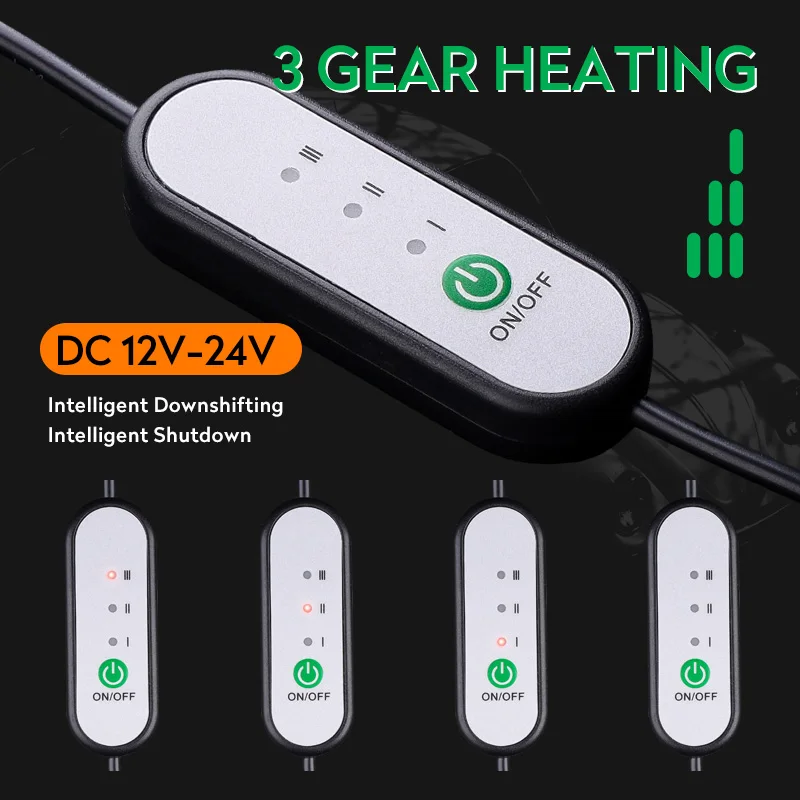 12/24V Heated Car Seat Cover Electric Car Seat Heating Pad Warm Winter Heated Seats Cushion Universal Automobile Seat Covers