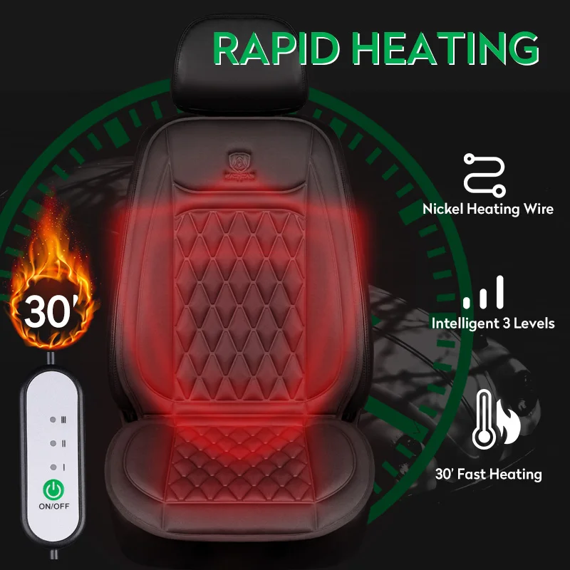 12/24V Heated Car Seat Cover Electric Car Seat Heating Pad Warm Winter Heated Seats Cushion Universal Automobile Seat Covers