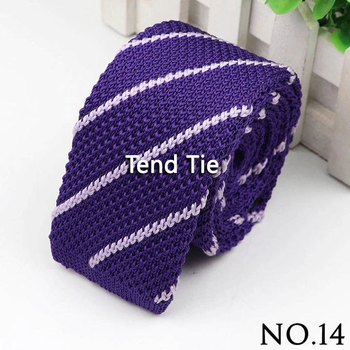Fashion Men's Colourful Knitted Necktie Narrow 6CM Classic Woven Cravate Trendy Striped Skinny Ties For Dinner party Daily Wear