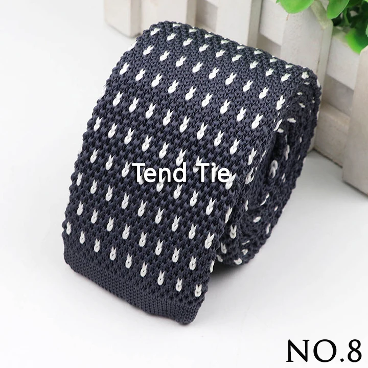 Fashion Men's Colourful Knitted Necktie Narrow 6CM Classic Woven Cravate Trendy Striped Skinny Ties For Dinner party Daily Wear
