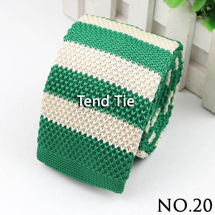 Fashion Men's Colourful Knitted Necktie Narrow 6CM Classic Woven Cravate Trendy Striped Skinny Ties For Dinner party Daily Wear