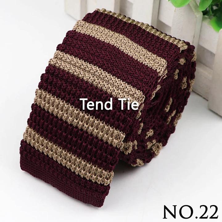 Fashion Men's Colourful Knitted Necktie Narrow 6CM Classic Woven Cravate Trendy Striped Skinny Ties For Dinner party Daily Wear