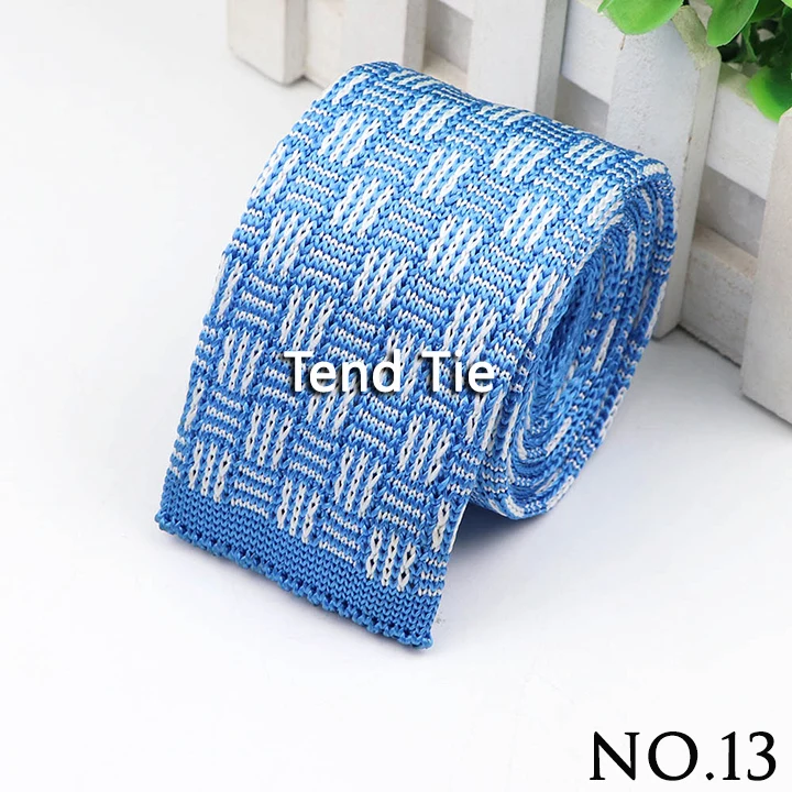 Fashion Men's Colourful Knitted Necktie Narrow 6CM Classic Woven Cravate Trendy Striped Skinny Ties For Dinner party Daily Wear