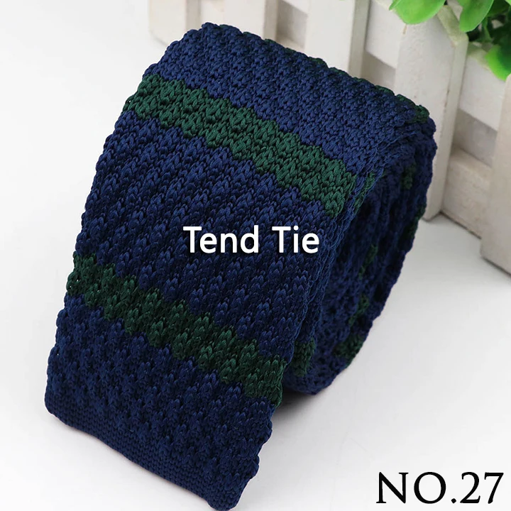 Fashion Men's Colourful Knitted Necktie Narrow 6CM Classic Woven Cravate Trendy Striped Skinny Ties For Dinner party Daily Wear