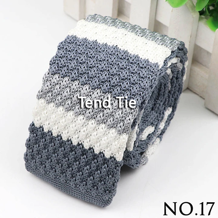 Fashion Men's Colourful Knitted Necktie Narrow 6CM Classic Woven Cravate Trendy Striped Skinny Ties For Dinner party Daily Wear