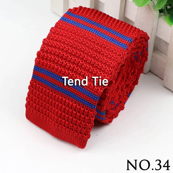 Fashion Men's Colourful Knitted Necktie Narrow 6CM Classic Woven Cravate Trendy Striped Skinny Ties For Dinner party Daily Wear