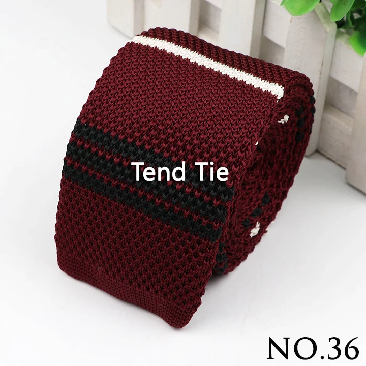 Fashion Men's Colourful Knitted Necktie Narrow 6CM Classic Woven Cravate Trendy Striped Skinny Ties For Dinner party Daily Wear